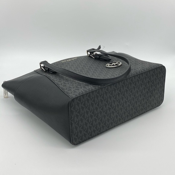 MICHAEL KORS CHARLOTTE LARGE TOP ZIP TOTE Black - Picture 11 of 16